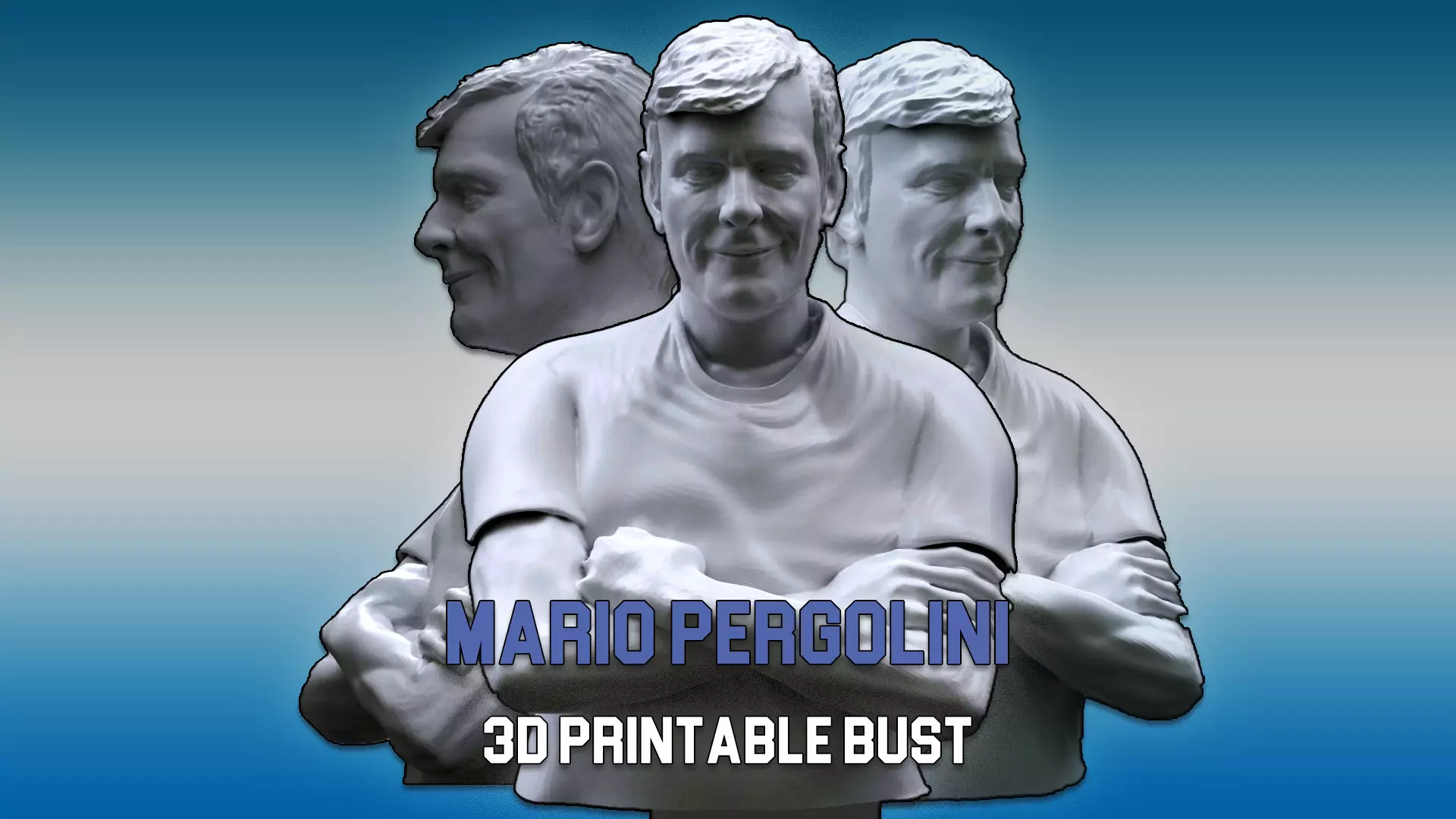 Mario Pergolini printable bust 3D print model
