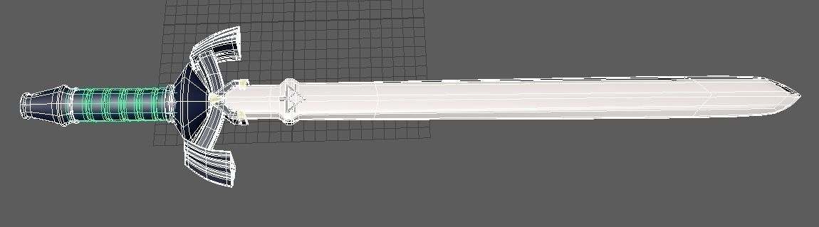Master Sword  Low-poly 3D model_2
