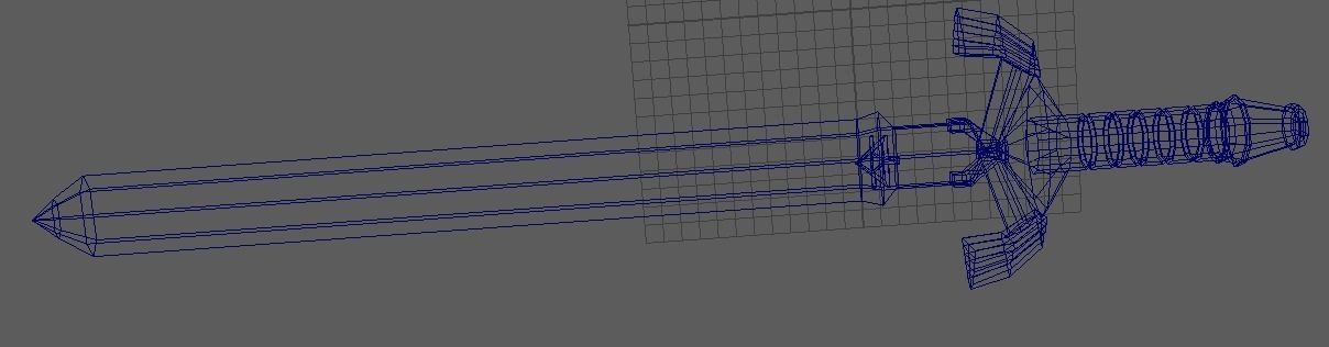 Master Sword  Low-poly 3D model_5