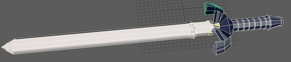 Master Sword  Low-poly 3D model_7