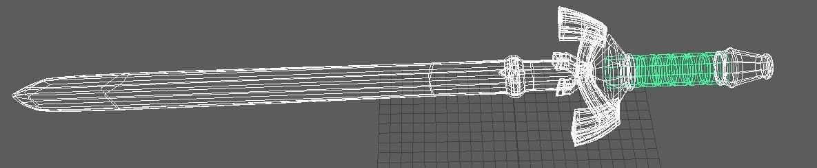 Master Sword  Low-poly 3D model_4