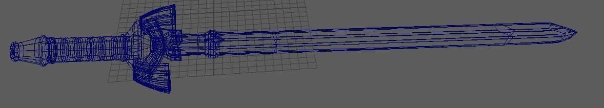 Master Sword  Low-poly 3D model_3