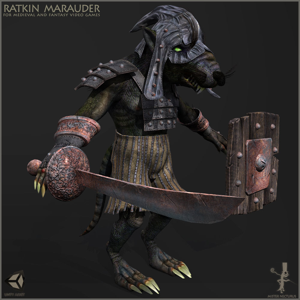 Ratkin Marauder Light Version Low-poly 3D model_4