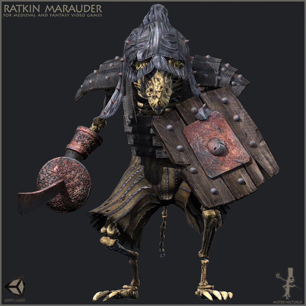 Ratkin Marauder Light Version Low-poly 3D model_7