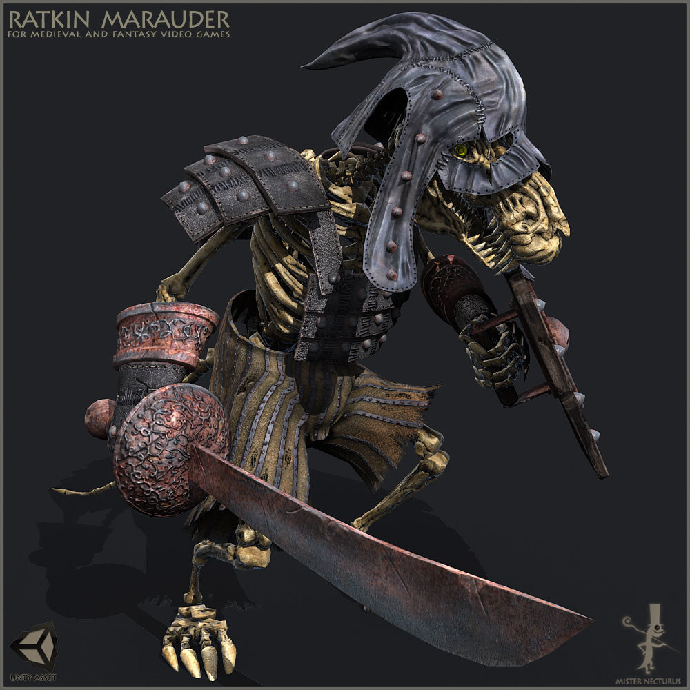 Ratkin Marauder Light Version Low-poly 3D model_5