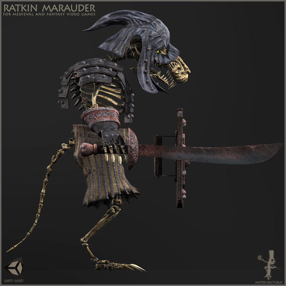 Ratkin Marauder Light Version Low-poly 3D model_3