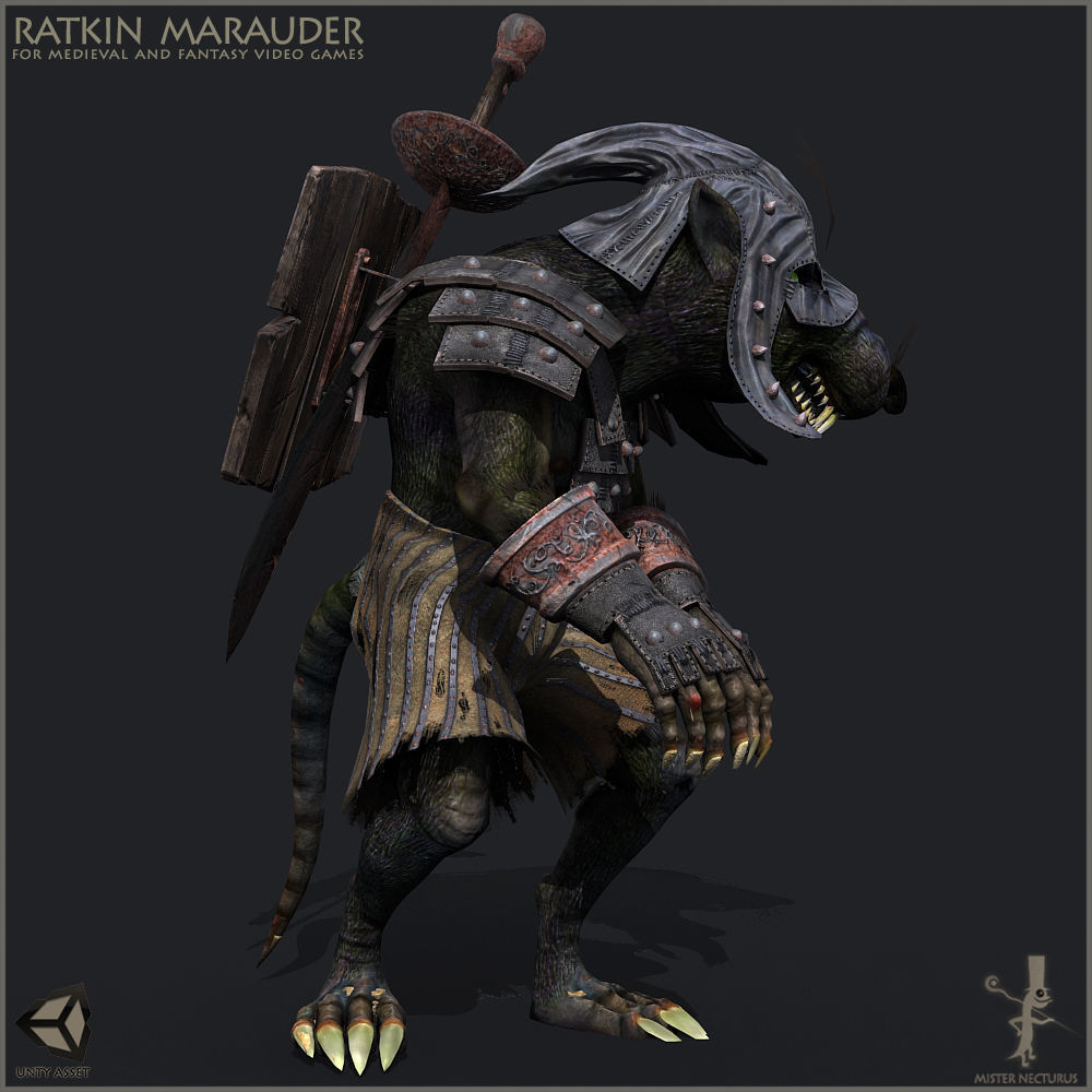Ratkin Marauder Light Version Low-poly 3D model_13