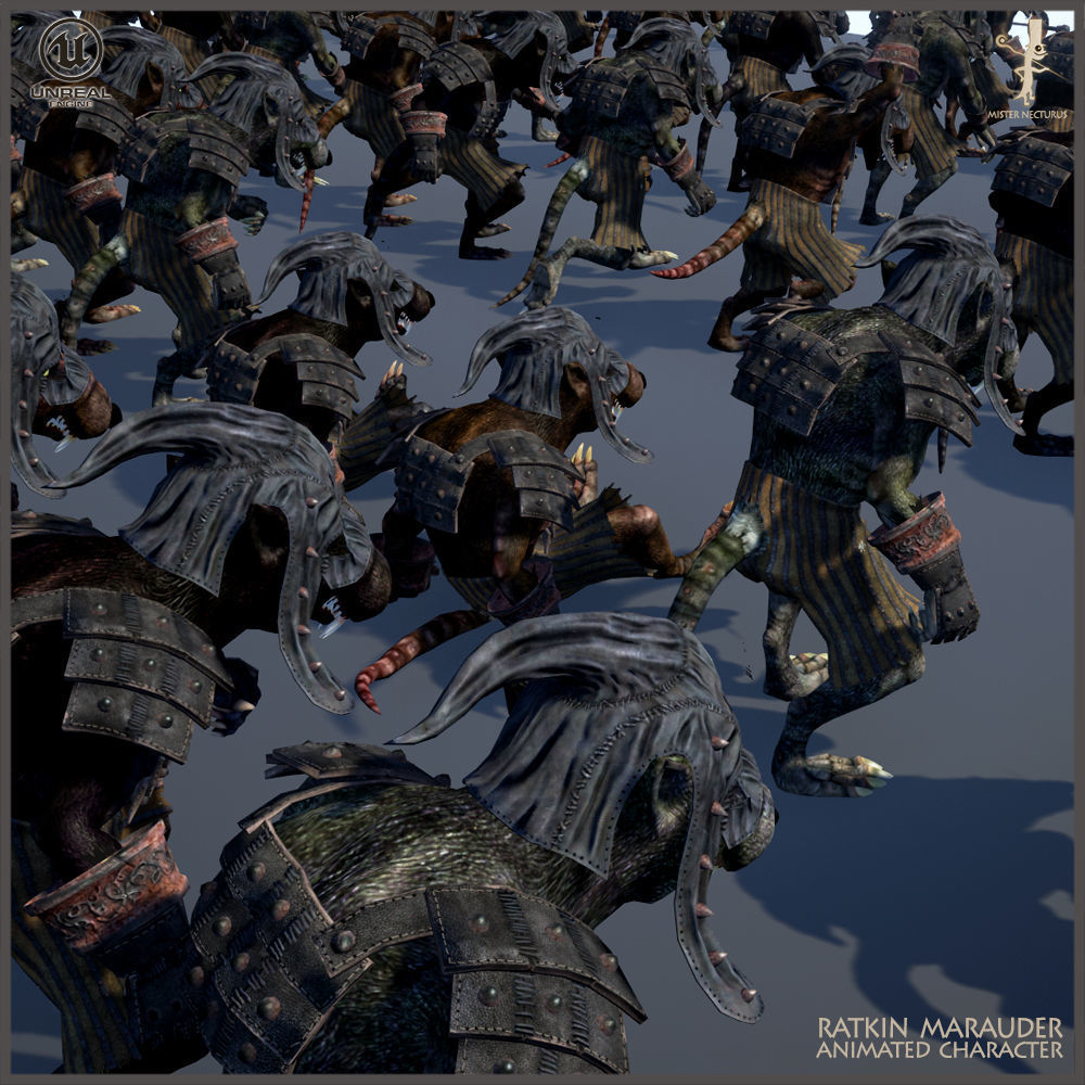 Ratkin Marauder Light Version Low-poly 3D model_18