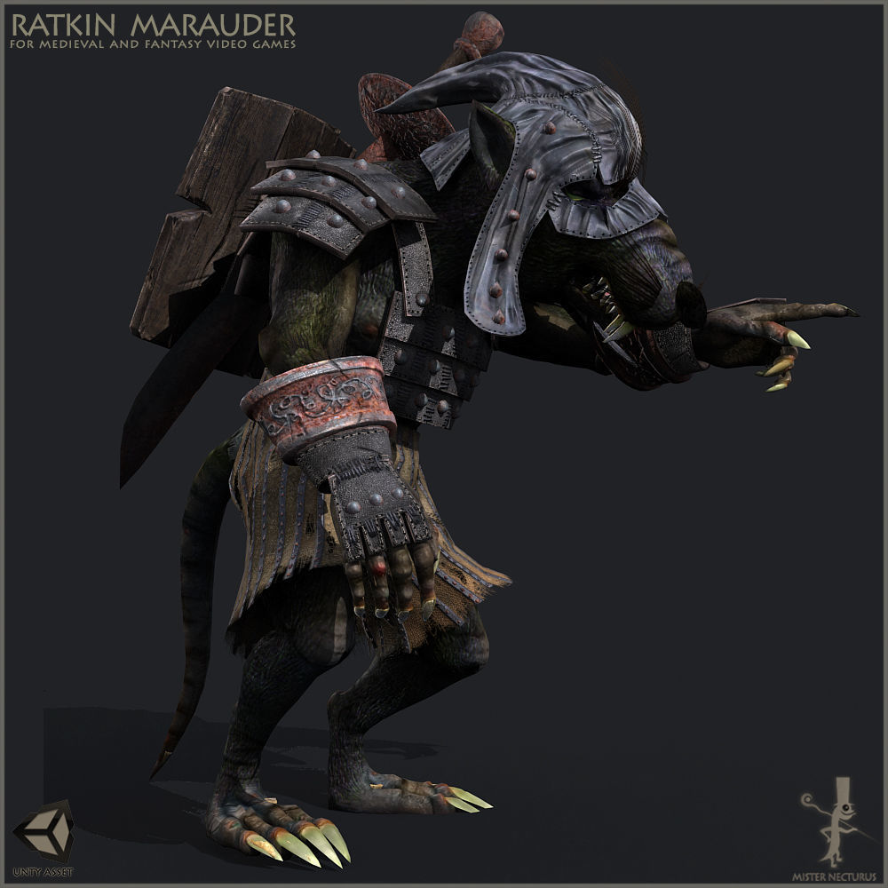 Ratkin Marauder Light Version Low-poly 3D model_10