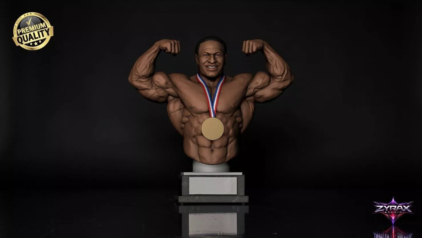 Lee Haney Bust STL Bodybuilding Legend 3D Print Sculpture 3D print model