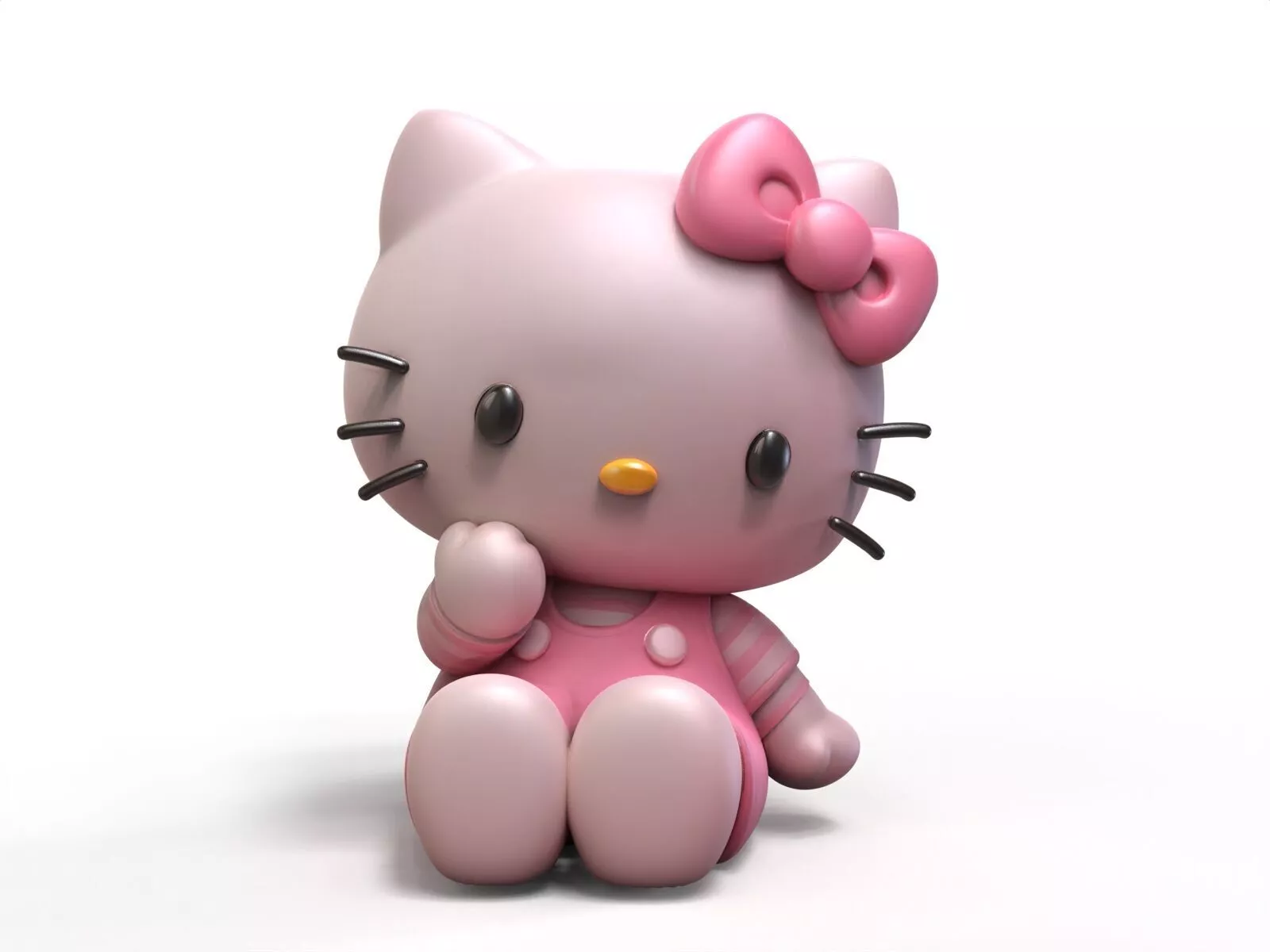 Hello Kitty Sitting Kawaii Figurine 3D print model