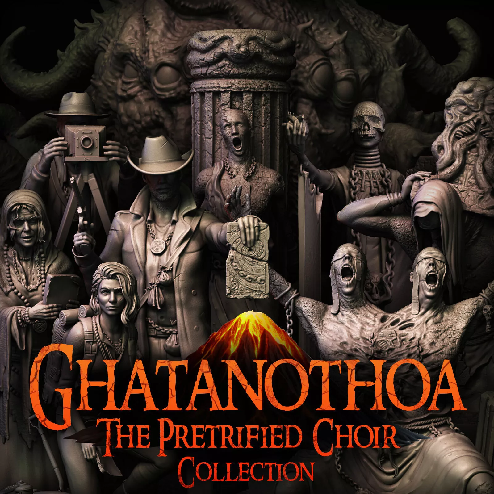 Ghatanothoa - The Petrified Choir - Miniature Collection 3D print model