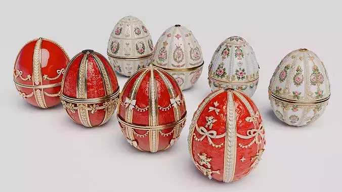 Imperial Style Ornate Decorative Egg Collection