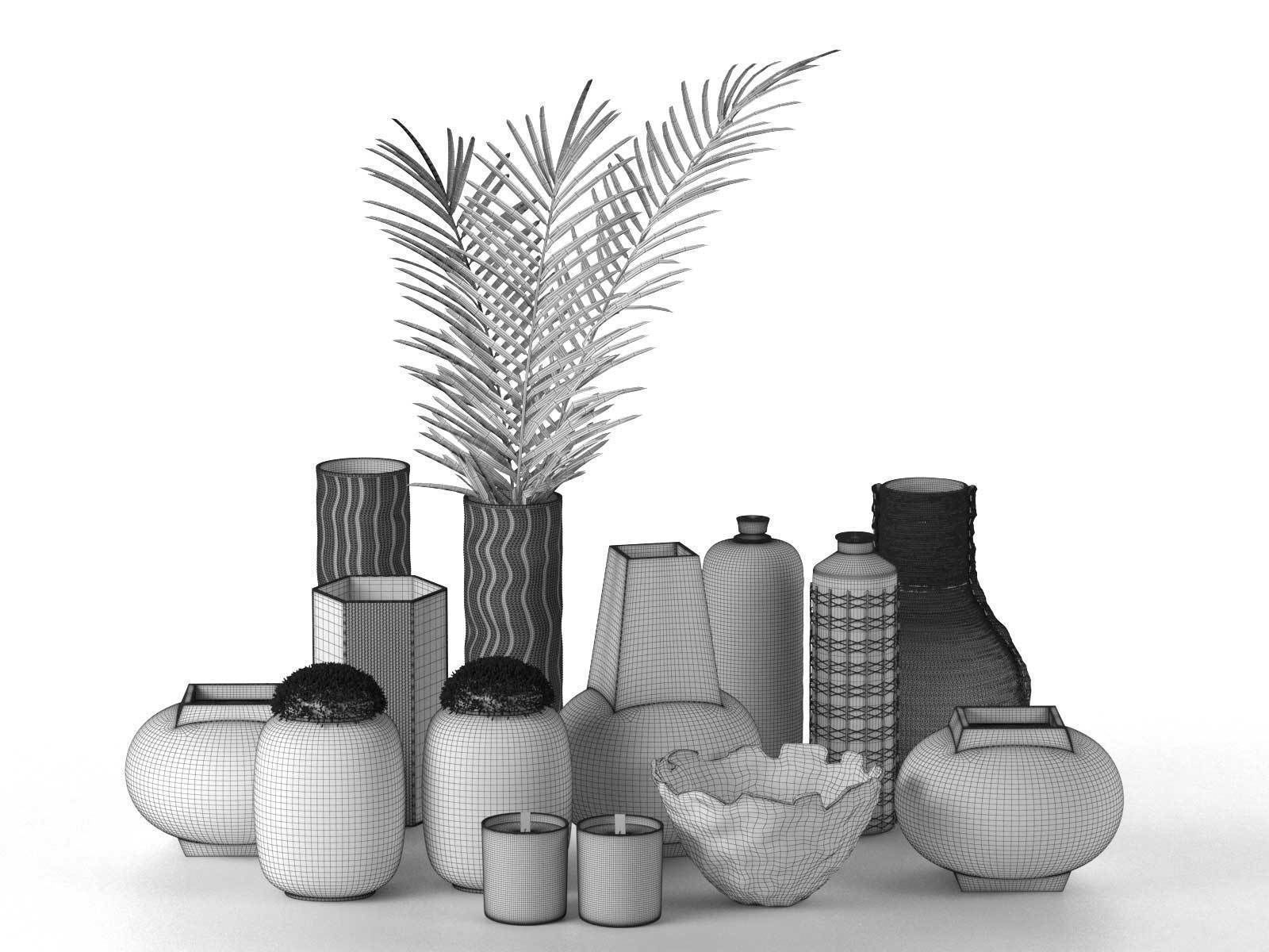 Kelly Hoppen Matt Vases 3D model_1