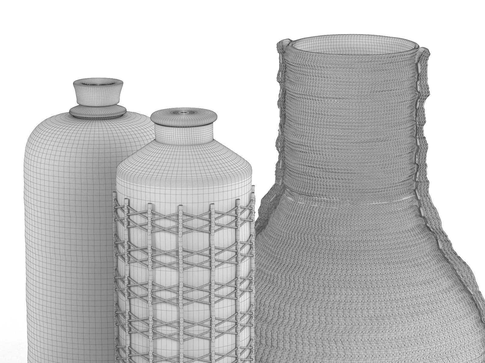 Kelly Hoppen Matt Vases 3D model_2