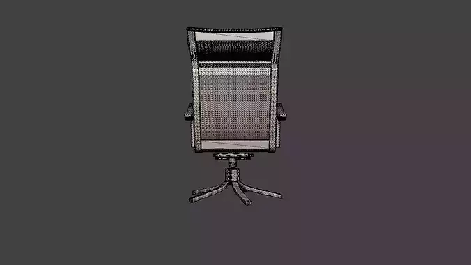 Gazell armchair in sheepskin Low-poly 3D model 6