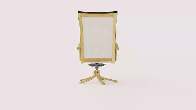Gazell armchair in sheepskin Low-poly 3D model 5