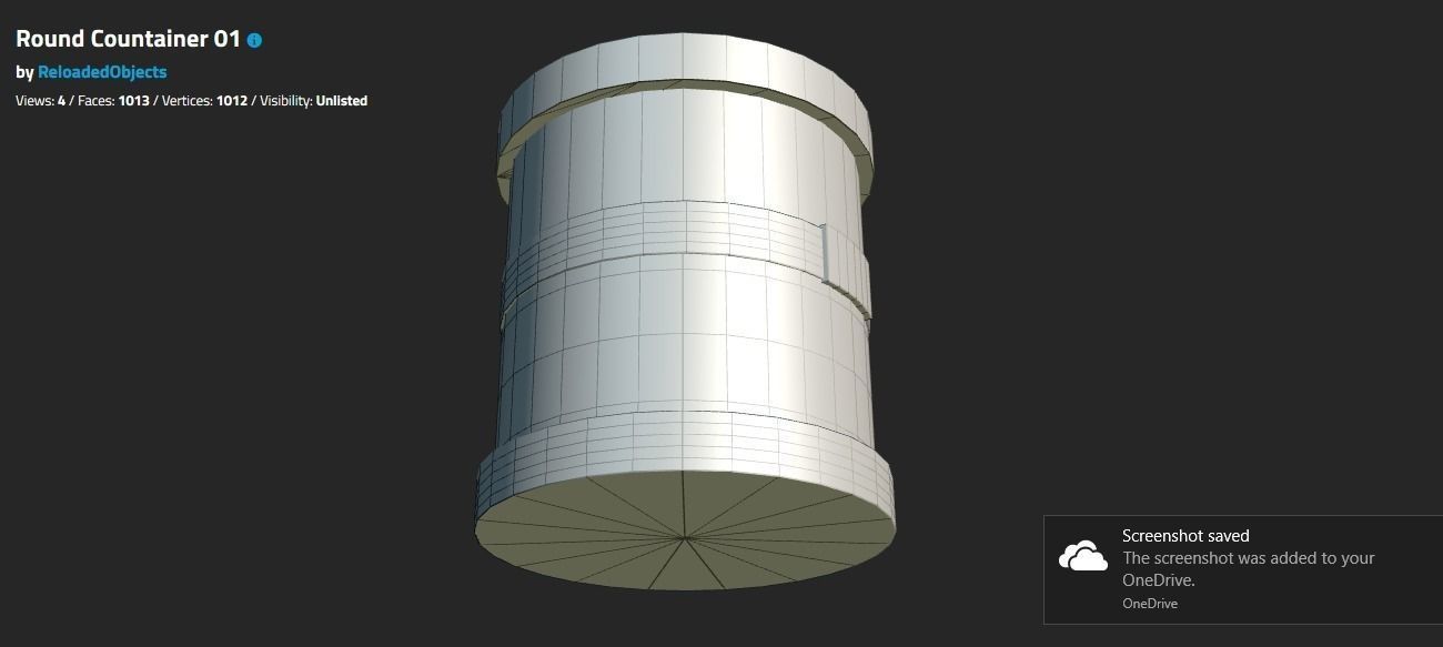 SCIFI Round Container 01 - Clean Low-poly 3D model_5