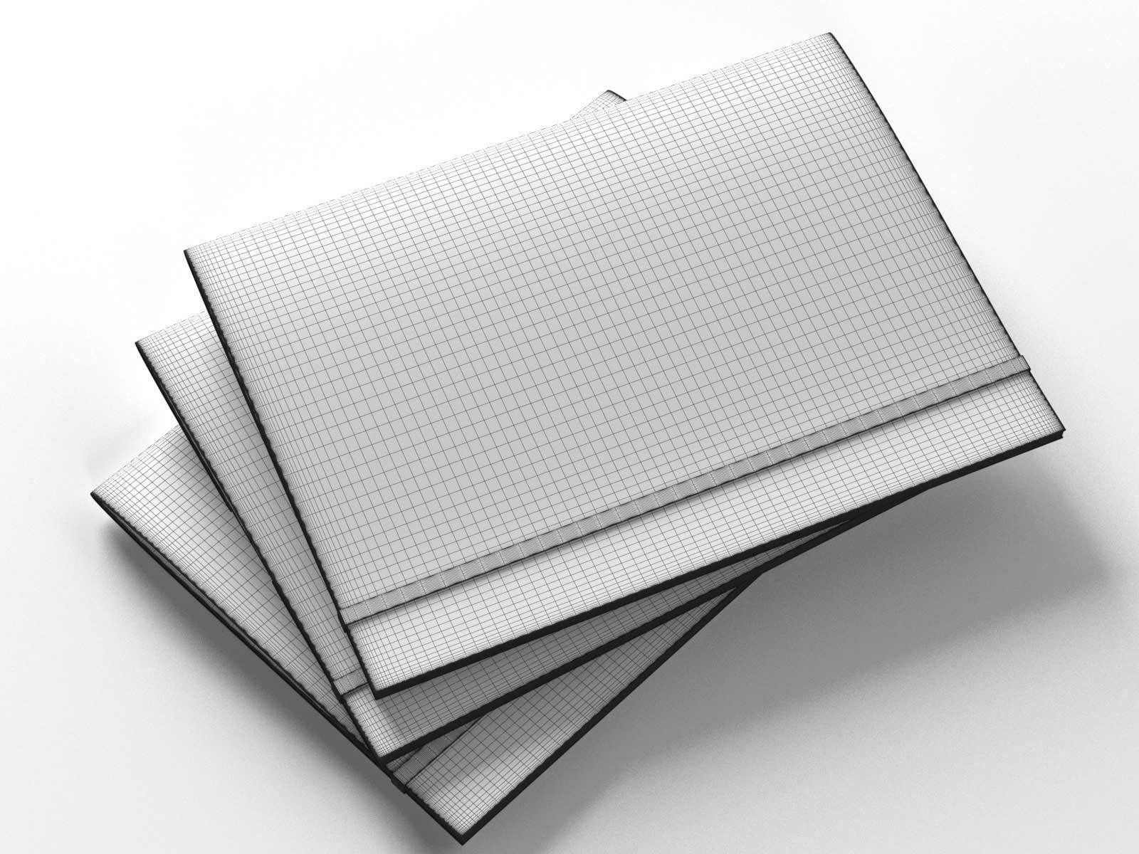 Kraft Paper Notebooks 3D model_1