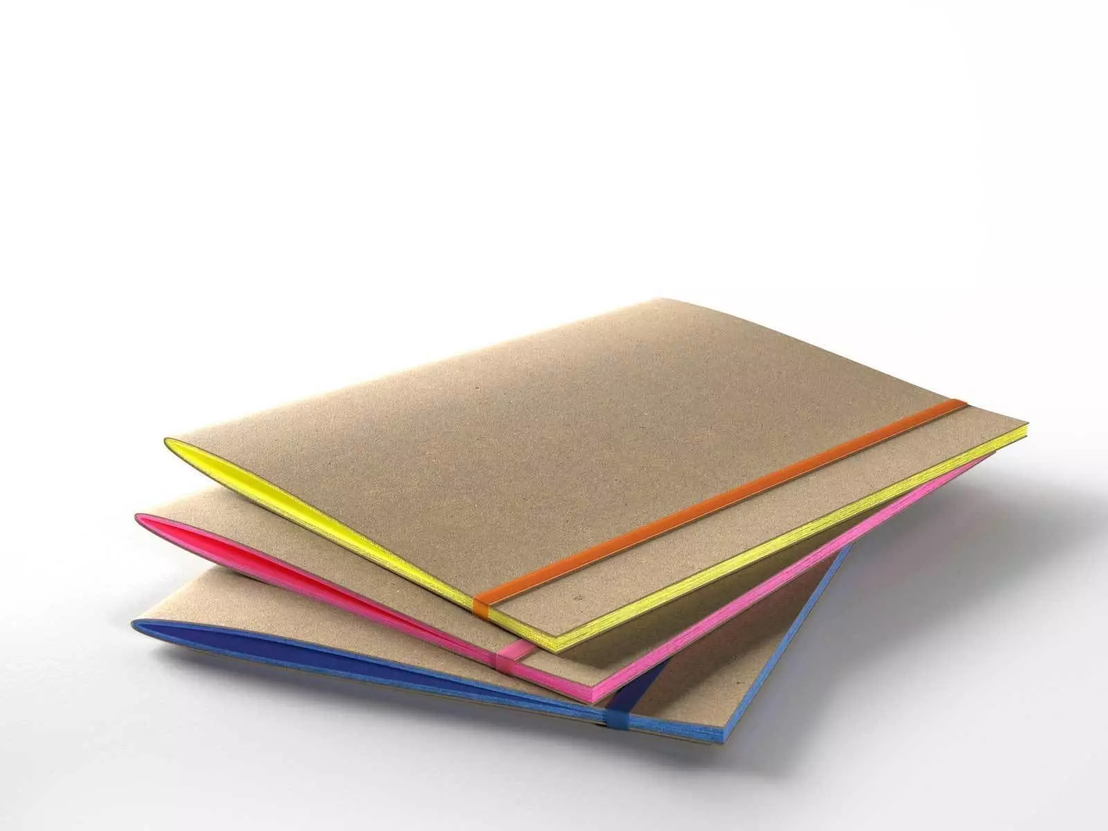 Kraft Paper Notebooks 3D model_0