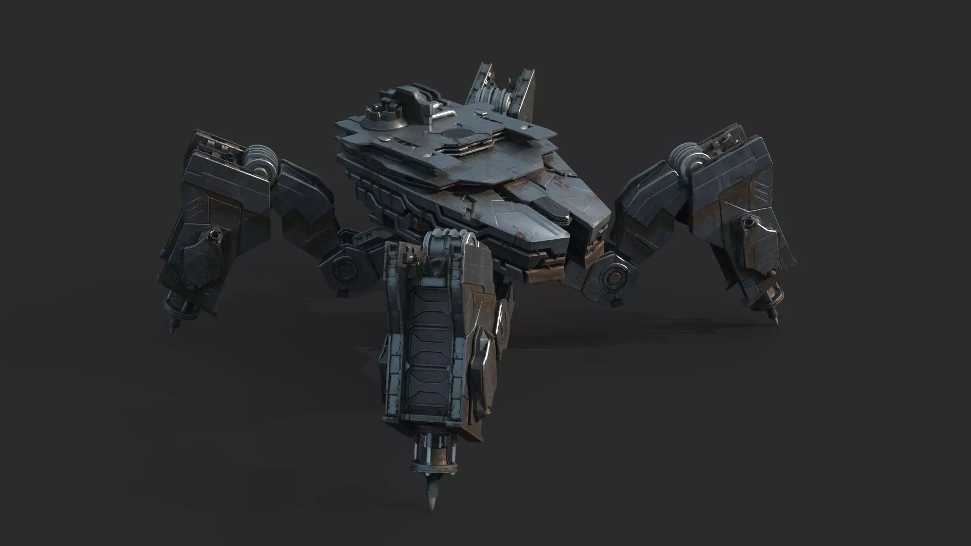 Future Sci-Fi Crab-Type War Robot 3D model