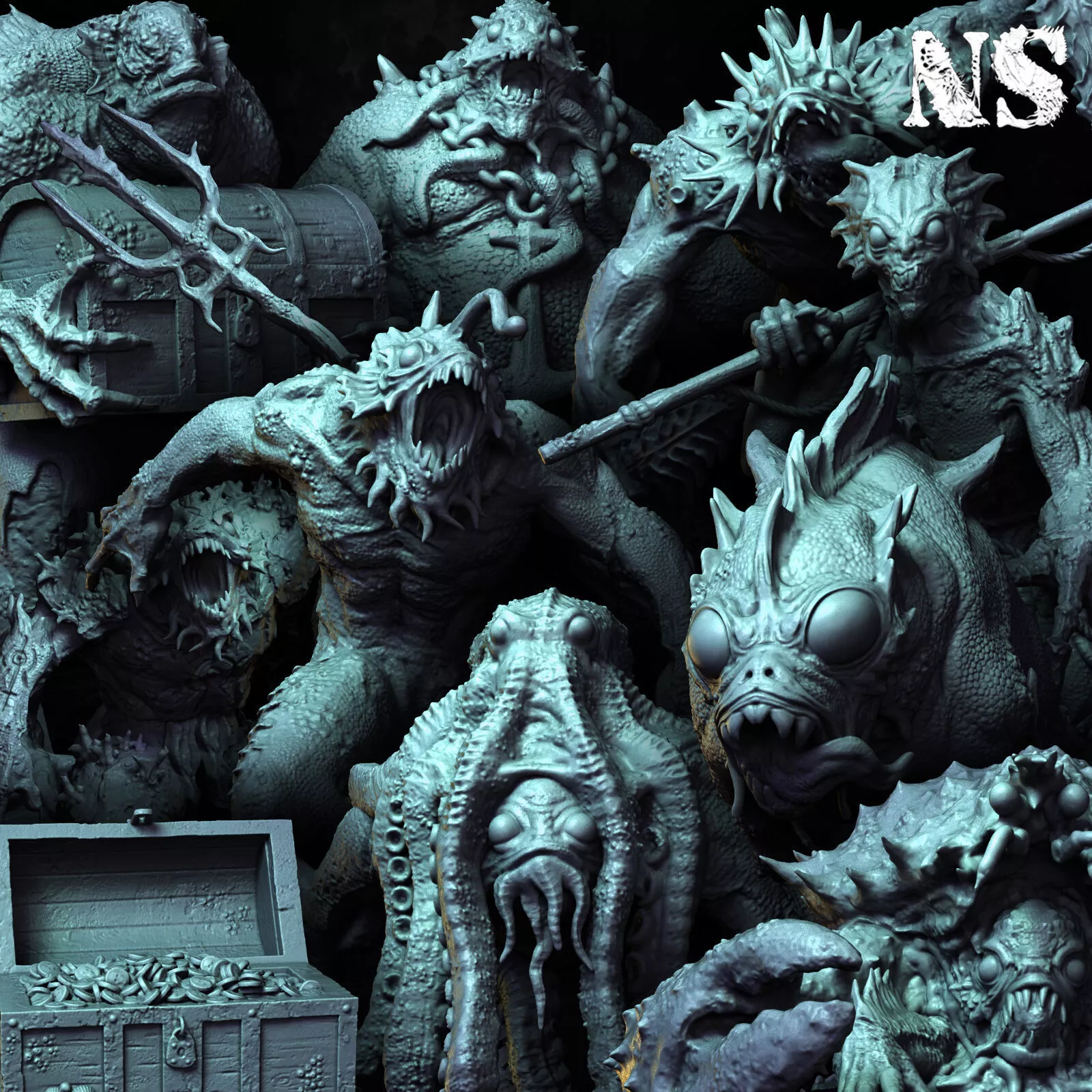 Shadow over Innsmouth part 02 - Hybrid Folks of Innsmouth 3D print model