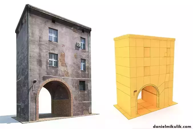 Apartment House 163 Low-poly 3D model