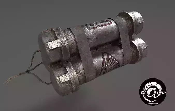 Pipe Bomb Low poly Low-poly 3D model