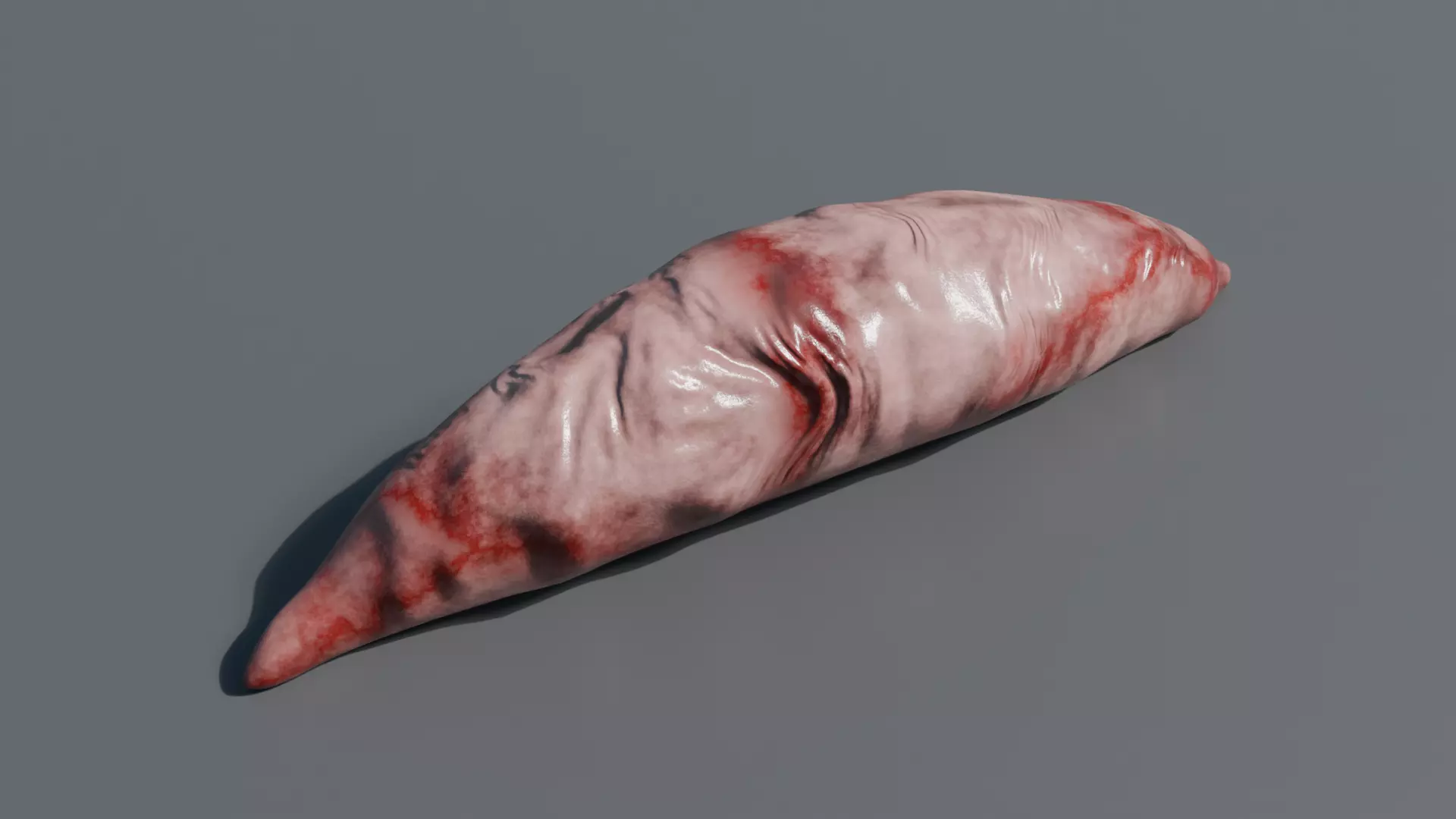 Alien Worm Animated Low-poly 3D model