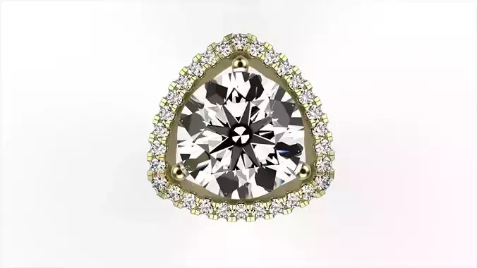 Clear solitaire  pave  encrusted  stud  earrings