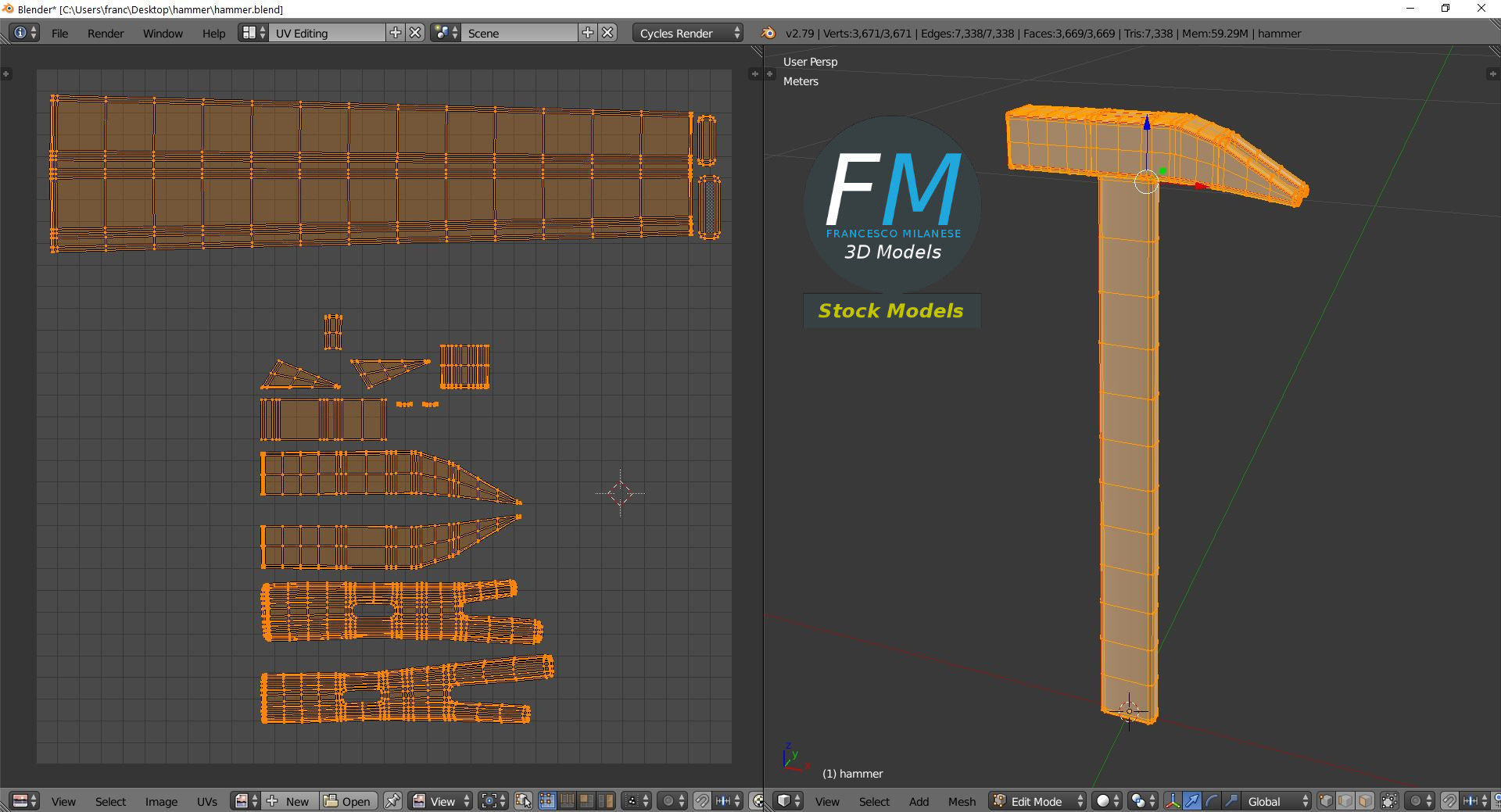 Hammer 3D model_10