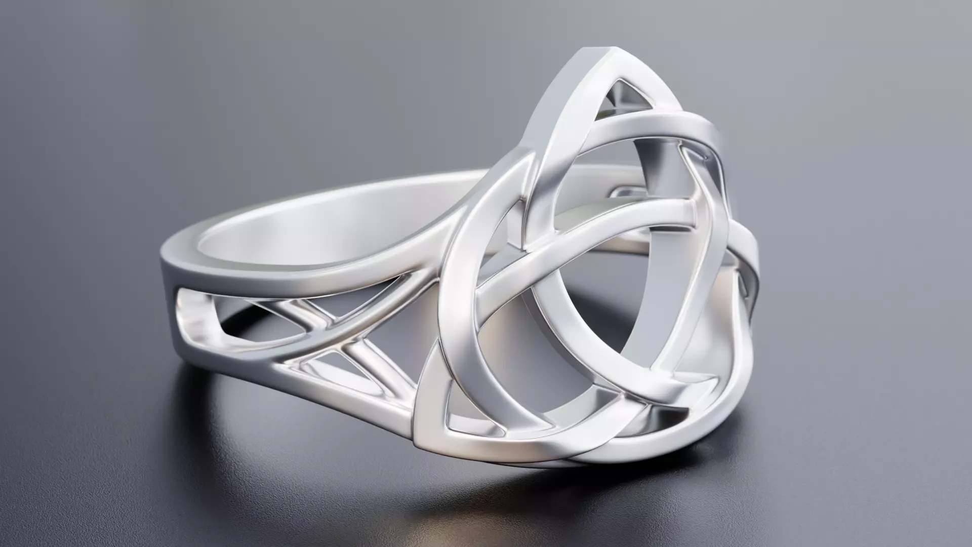 Celtic Trinity Knot Ring - Design-3 3D print model