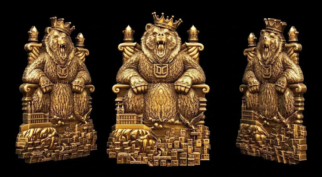 King Bear Throne 3D Model 3D print model