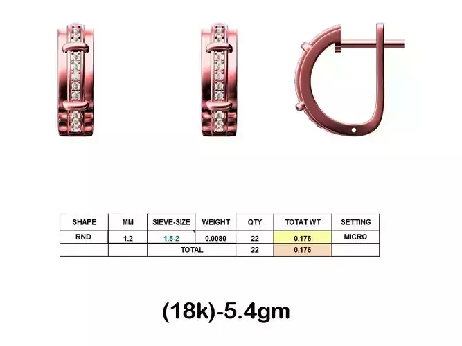 2002 SET RING EARRING 3D print model