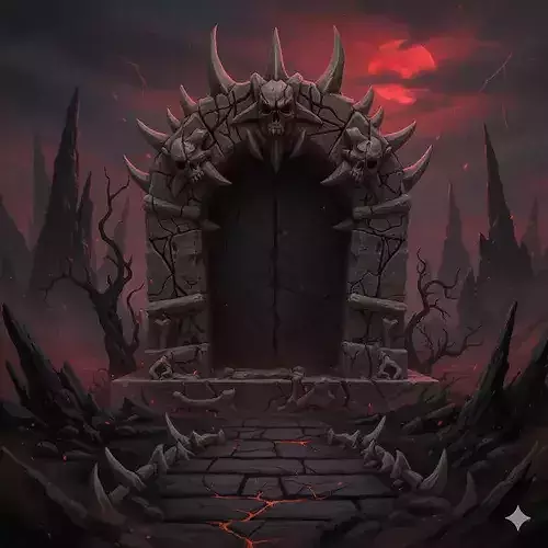 Arcane Portals sinister demonic stone arch
