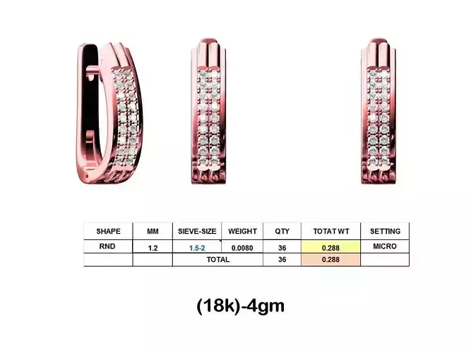 2008 SET RING EARRING 3D print model