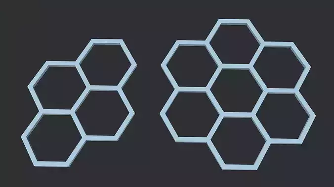 Lowpoly Scifi Luminaire Low-poly 3D model 2