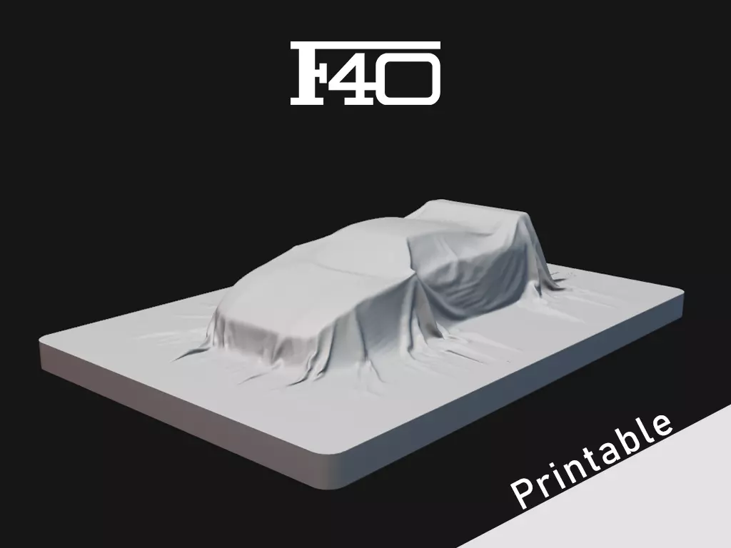 Ferrari F40 under Cloth 3D print model