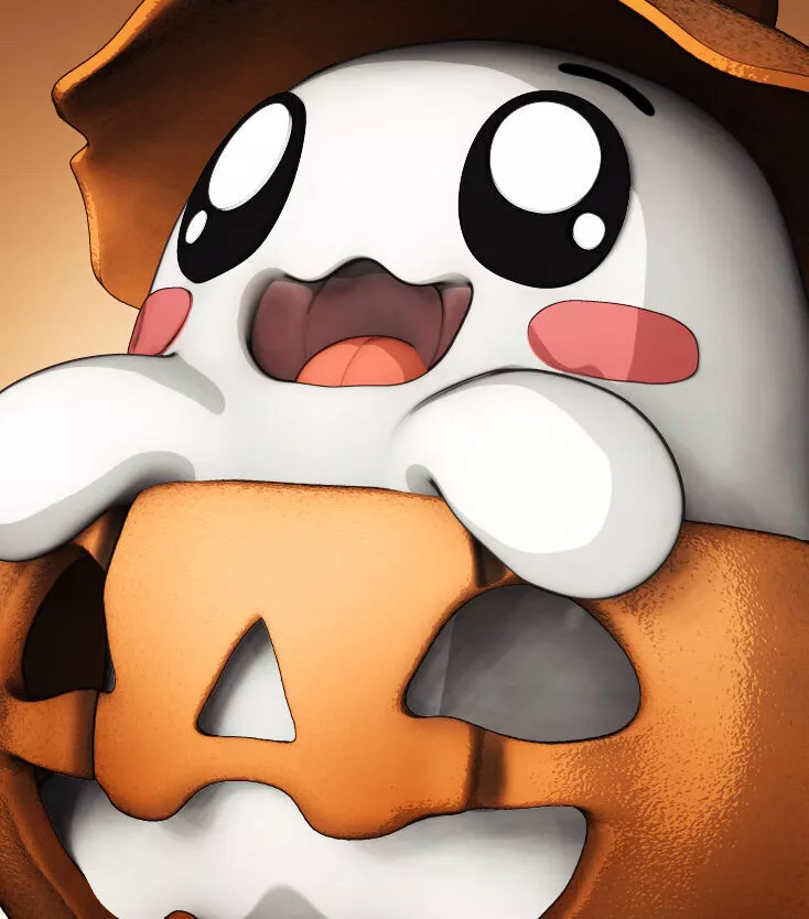 Cute Ghost Pumpkin 3D print model