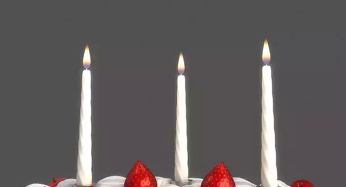 Birthday Cake 3D model 7