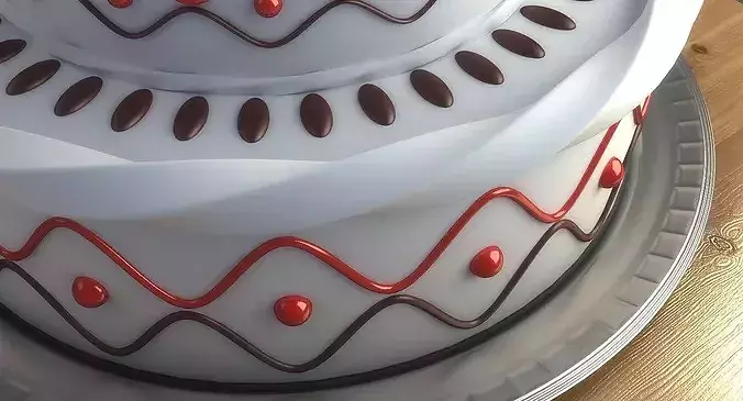 Birthday Cake 3D model 6