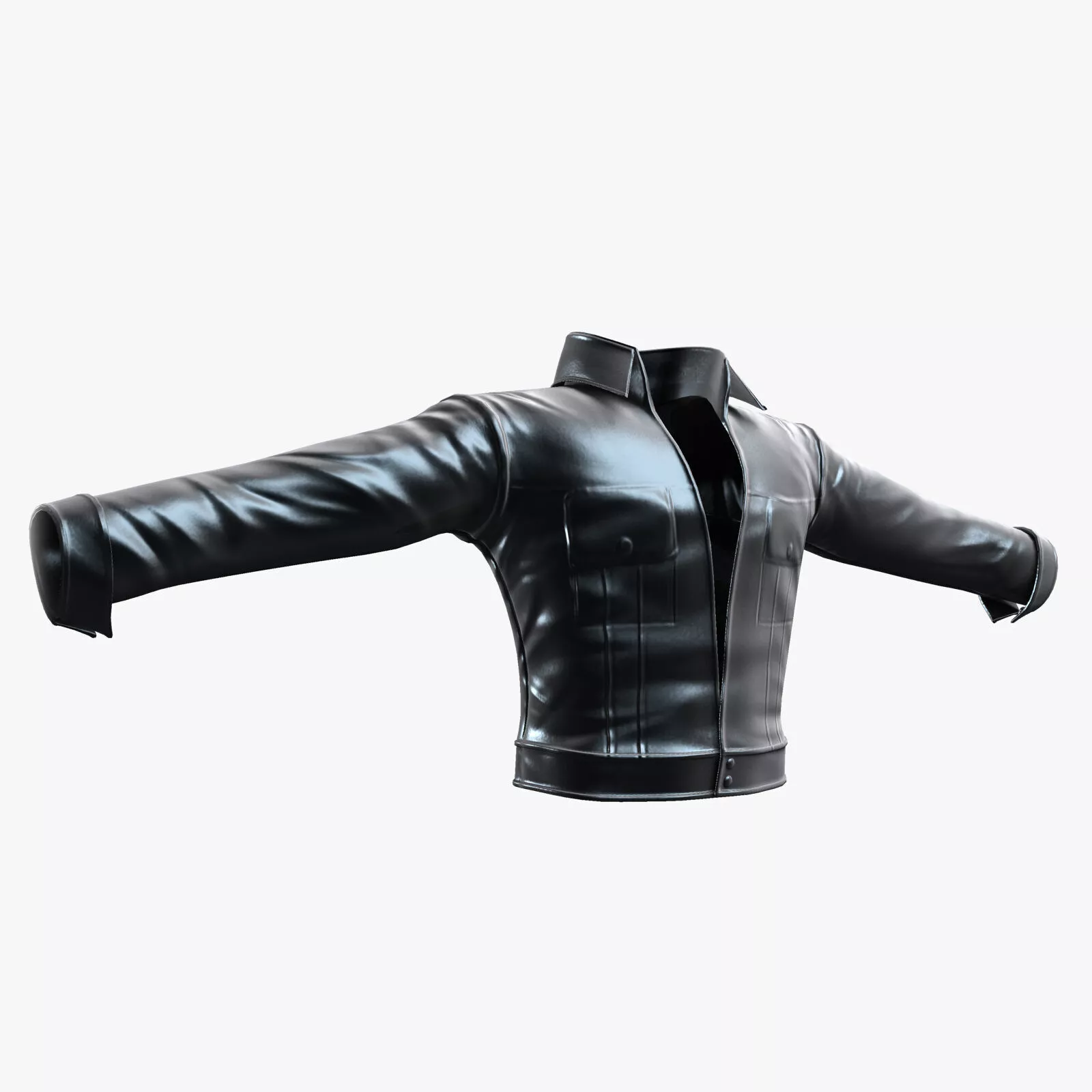 Leather Jacket Low-poly 3D model