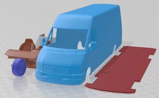 Volkswagen LT PanelVan L3 H2 1996 Printable Van 3D print model