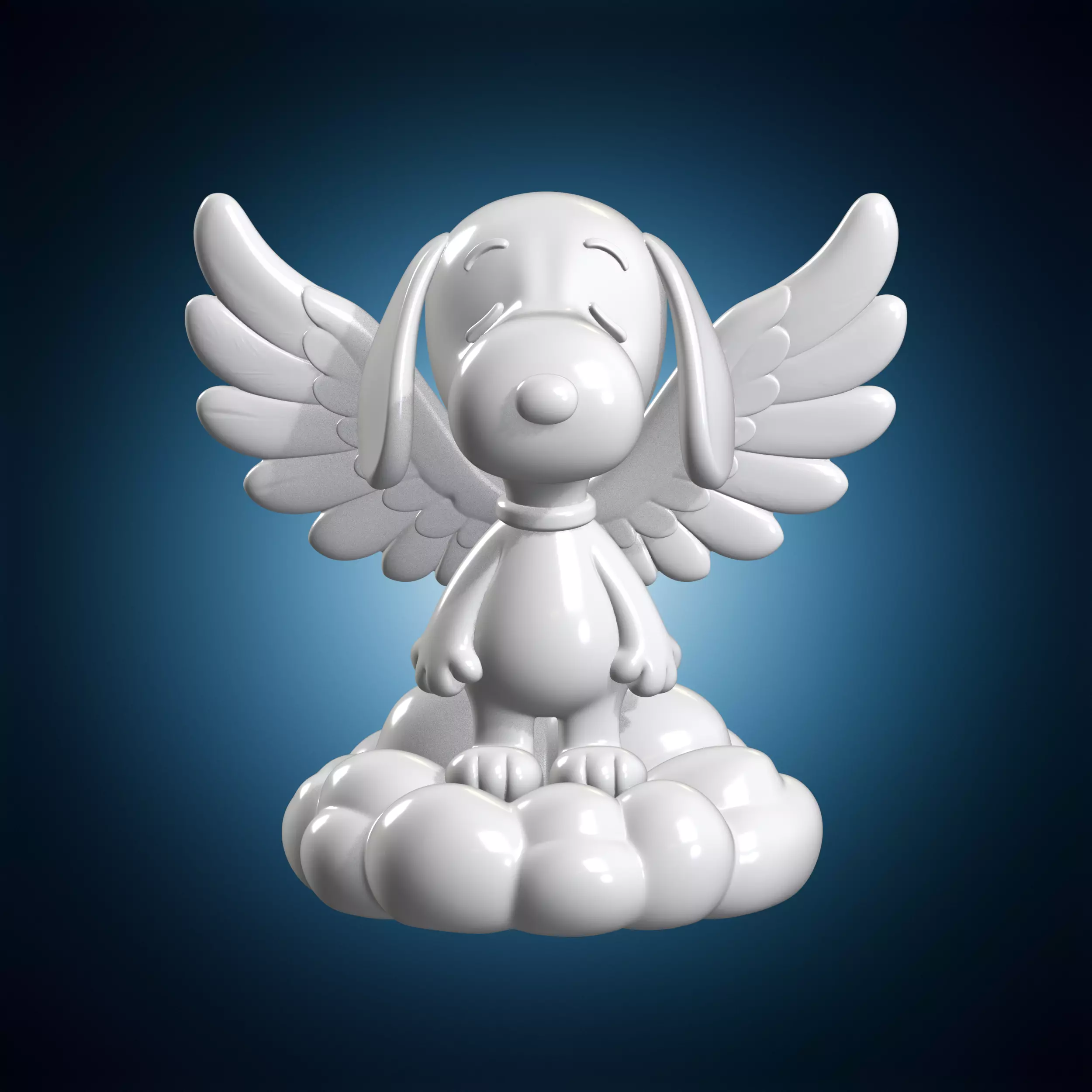 Snoopy Seraphim Fan Art Statue 3D Print Model 3D print model