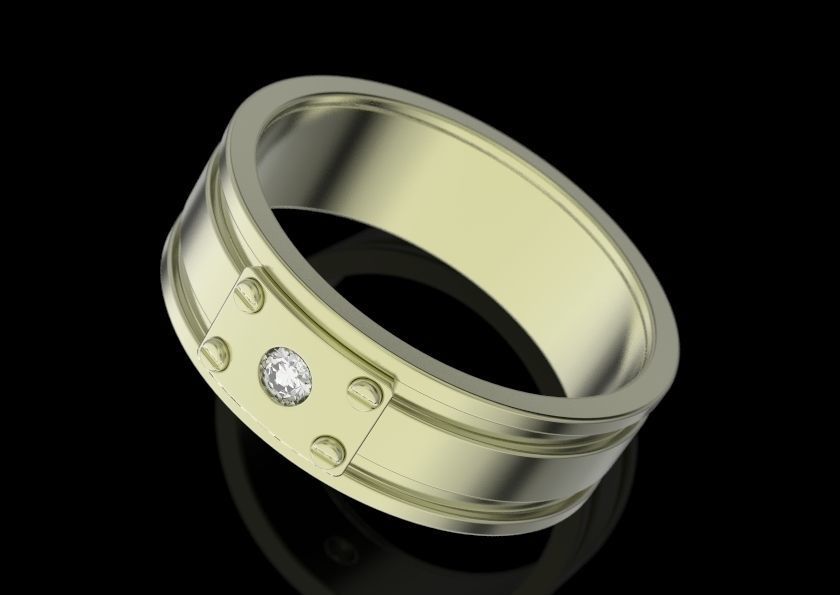 Ring daimond 3D print model_9