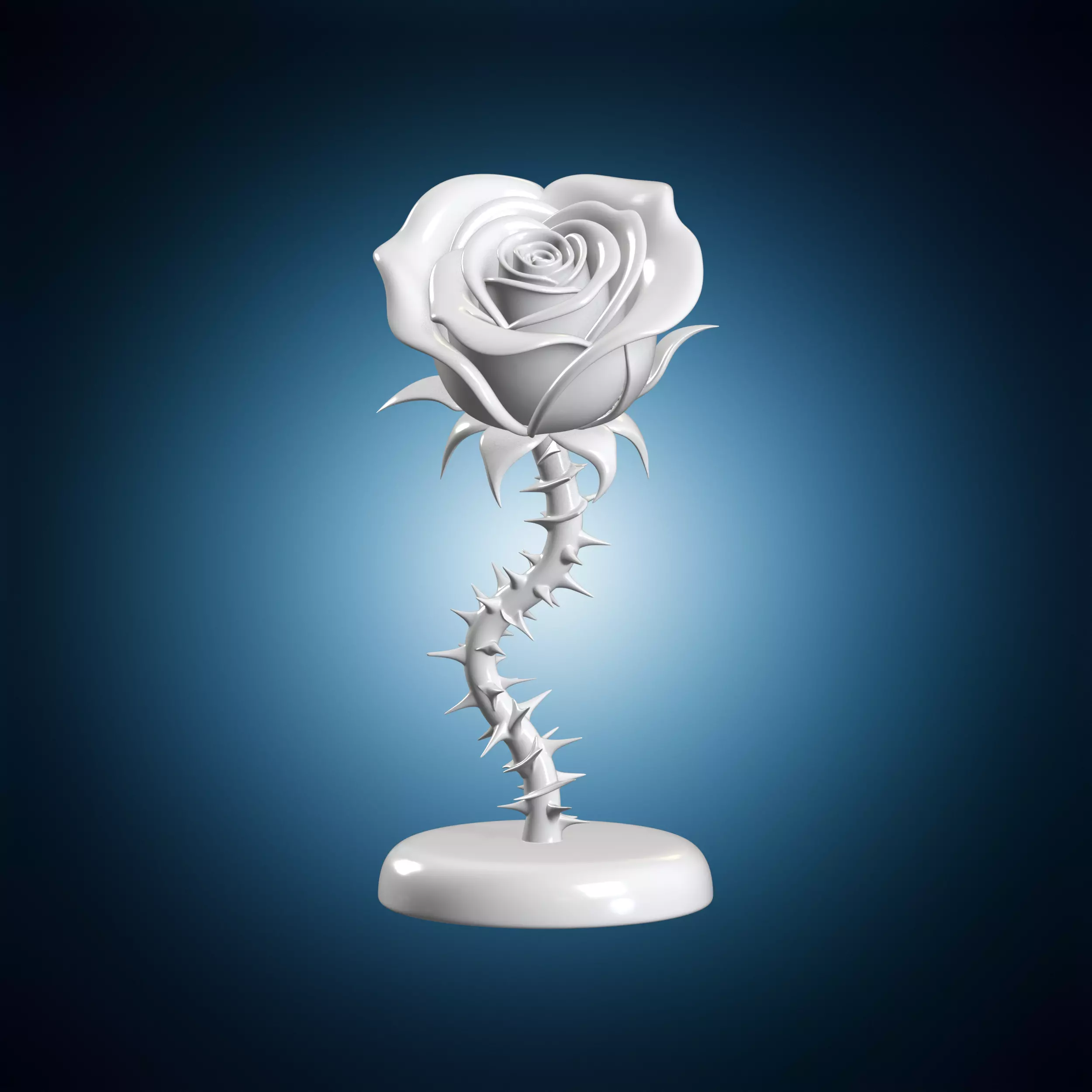 Heart Thorn Rose 3D Print Model 3D print model