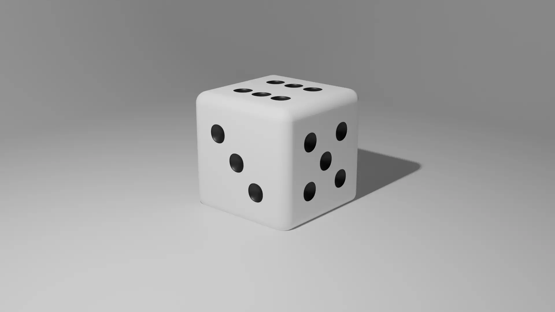 Classic Dice Low Poly Game Ready 3D Model Low-poly 3D model