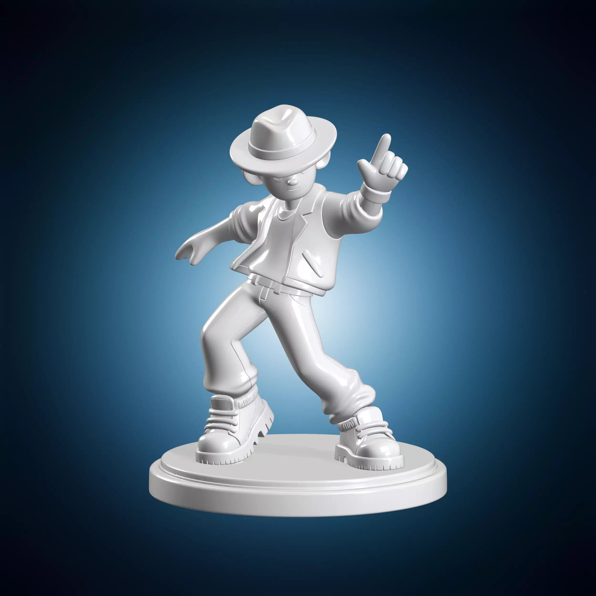 Michael Jackson Moonwalk Dancer Fan Art 3D Print Model 3D print model