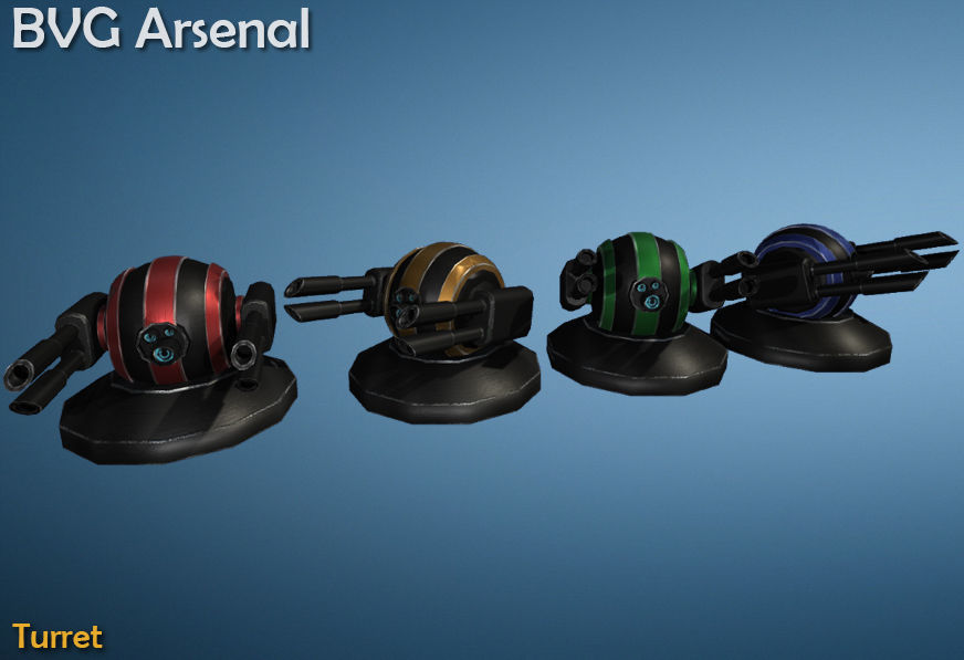 Turrets - HQ 3D model_1