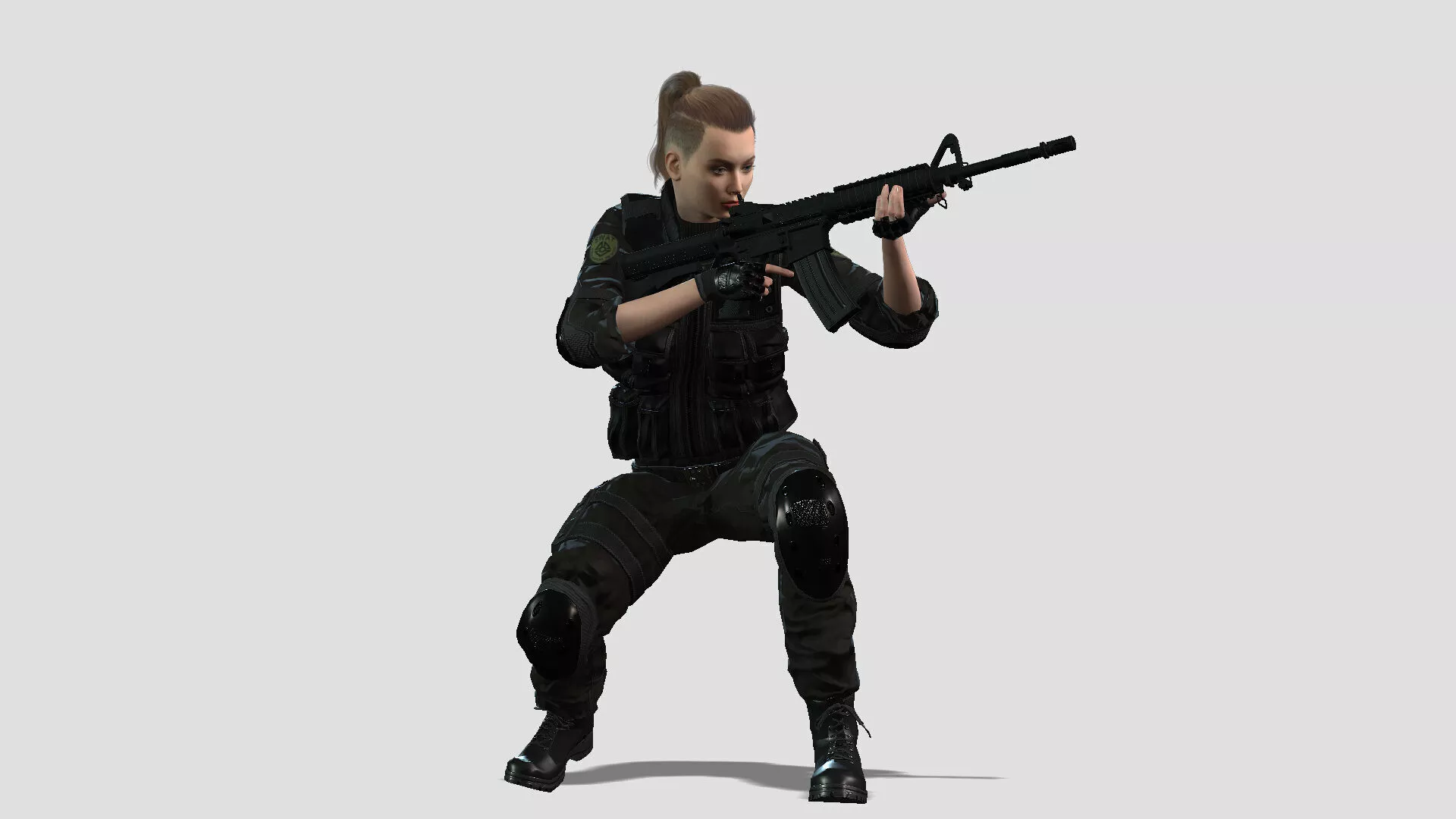 Realistic Female SWAT Officer 3D Model 3D model